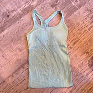 Lululemon Athletica Blue Ribbed Sleeveless Tank Top